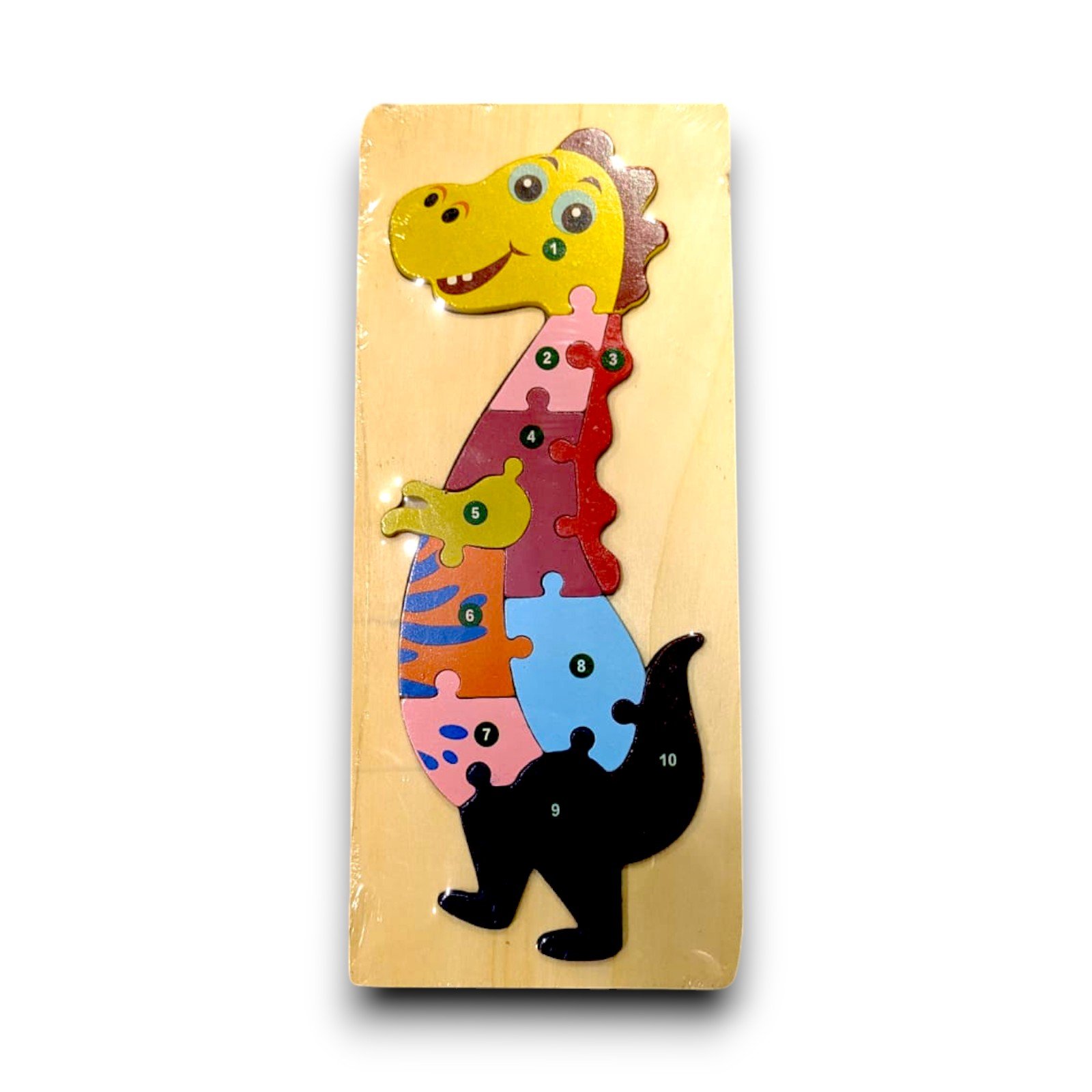 Number Learning (1-10) / Thick Wooden Pieces Framed Puzzle-Pack / Random Pattern Will be Sent / Rainbow colour puzzle / Cartoon Animal Puzzle.